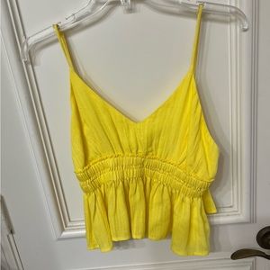 Cotton Candy LA Yellow Tank Crop M